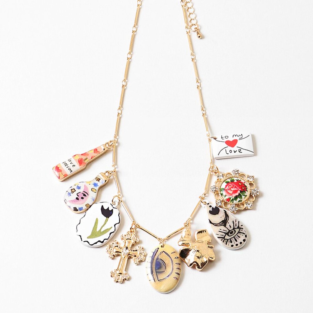 NEW EVIL EYE Love Potion Heartbreak Protection Spell White Witch Charm Necklace